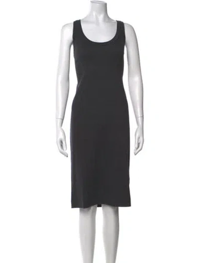 Pre-owned Brunello Cucinelli Crew Neck Knee-length Dress In Grey