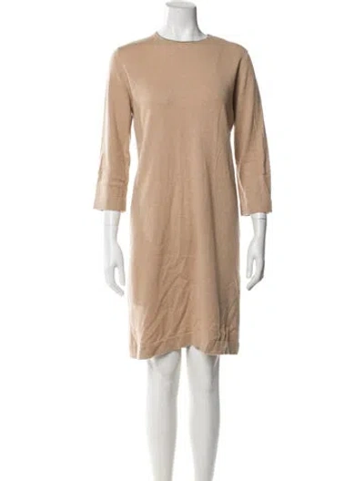 Pre-owned Brunello Cucinelli Crew Neck Knee-length Dress In Neutral