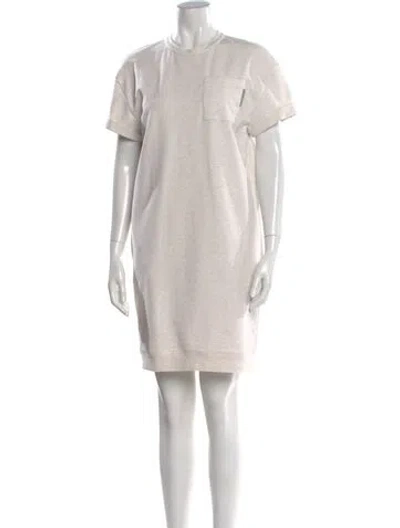 Pre-owned Brunello Cucinelli Crew Neck Knee-length Dress In Neutral