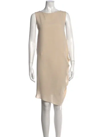 Pre-owned Brunello Cucinelli Crew Neck Knee-length Dress In Neutral