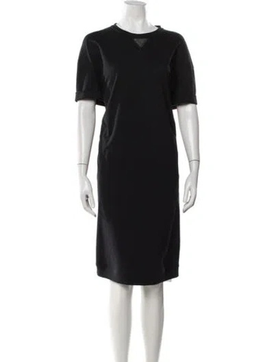 Pre-owned Brunello Cucinelli Crew Neck Knee-length Dress W/ Tags In Blue