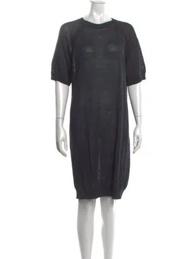 Pre-owned Brunello Cucinelli Crew Neck Knee-length Dress W/ Tags In Blue