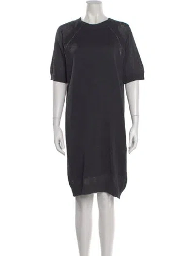 Pre-owned Brunello Cucinelli Crew Neck Knee-length Dress W/ Tags In Gray