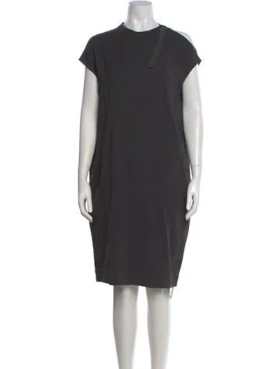 Pre-owned Brunello Cucinelli Crew Neck Knee-length Dress W/ Tags In Gray