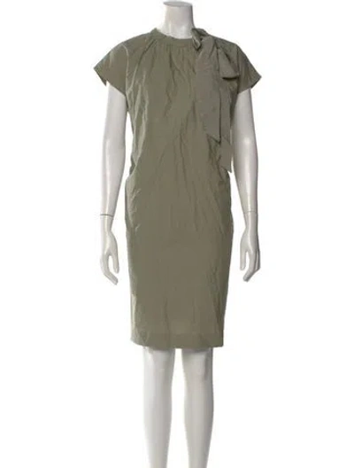 Pre-owned Brunello Cucinelli Crew Neck Knee-length Dress W/ Tags In Green