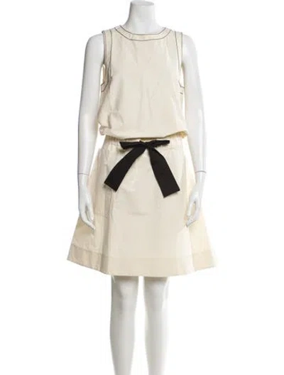 Pre-owned Brunello Cucinelli Crew Neck Knee-length Dress W/ Tags In Neutral