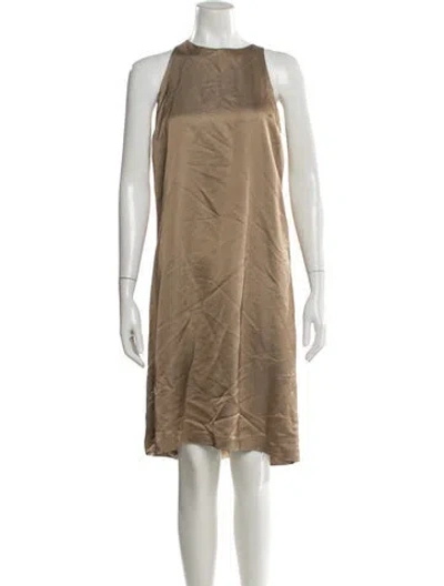 Pre-owned Brunello Cucinelli Crew Neck Knee-length Dress W/ Tags In Neutral