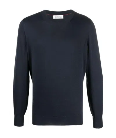 Brunello Cucinelli Crew-neck Knit Jumper In Black