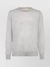 Brunello Cucinelli Crew Neck Knit Sweater In Gray