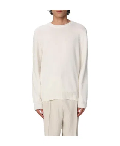 Brunello Cucinelli Crew-neck Knitted Cashmere Jumper In White