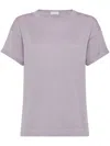 Brunello Cucinelli Cashmere Glitter T-shirt In Purple