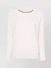 Brunello Cucinelli Monili-chain Knitted Top In White