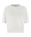 Brunello Cucinelli White Sequin Sweater In White