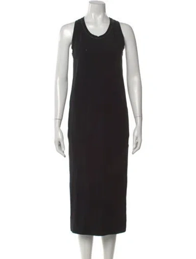 Pre-owned Brunello Cucinelli Crew Neck Long Dress In Black