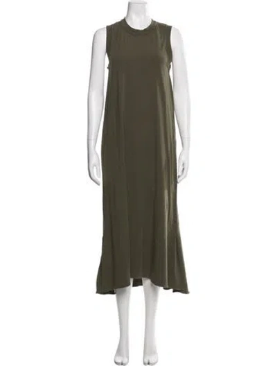 Pre-owned Brunello Cucinelli Crew Neck Long Dress In Green