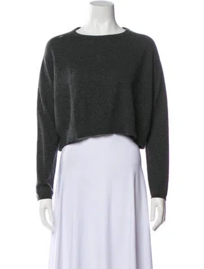 Pre-owned Brunello Cucinelli Crew Neck Long Sleeve Crop Top In Neutral