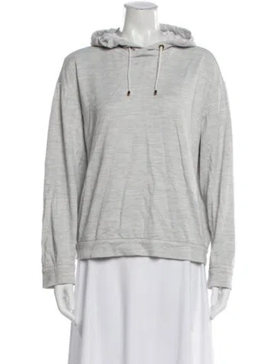 Pre-owned Brunello Cucinelli Crew Neck Long Sleeve Hoodie In Gray