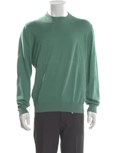 Pre-owned Brunello Cucinelli Crew Neck Long Sleeve Polo Sweater In Green