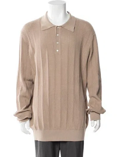 Pre-owned Brunello Cucinelli Crew Neck Long Sleeve Polo Sweater In Neutral