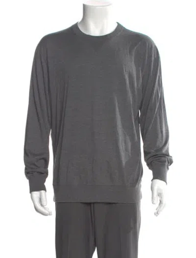 Pre-owned Brunello Cucinelli Crew Neck Long Sleeve Pullover In Gray
