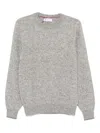 Brunello Cucinelli Crew-neck Long-sleeve Sweater In Gray