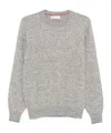 Brunello Cucinelli Crew-neck Long-sleeve Sweater In Gray