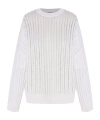 Brunello Cucinelli Crew Neck Long Sleeve Sweater In White