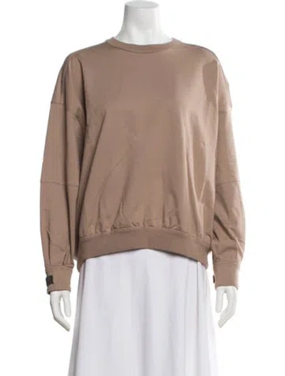 Pre-owned Brunello Cucinelli Crew Neck Long Sleeve Sweatshirt In Brown