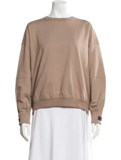 Pre-owned Brunello Cucinelli Crew Neck Long Sleeve Sweatshirt In Brown