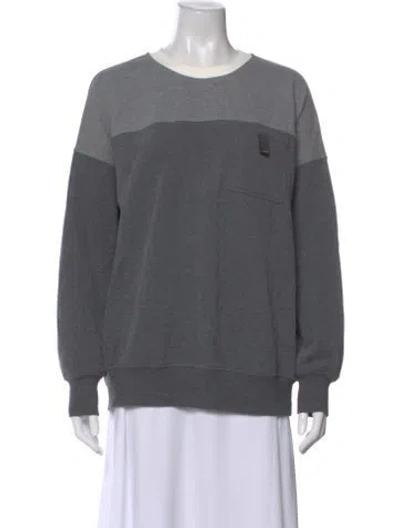 Pre-owned Brunello Cucinelli Crew Neck Long Sleeve Sweatshirt In Gray