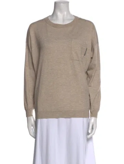 Pre-owned Brunello Cucinelli Crew Neck Long Sleeve Sweatshirt In Neutral