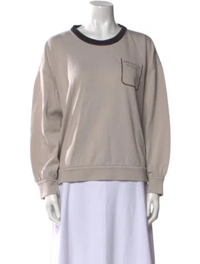 Pre-owned Brunello Cucinelli Crew Neck Long Sleeve Sweatshirt In Neutral