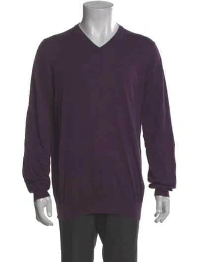 Pre-owned Brunello Cucinelli Crew Neck Long Sleeve Sweatshirt In Purple