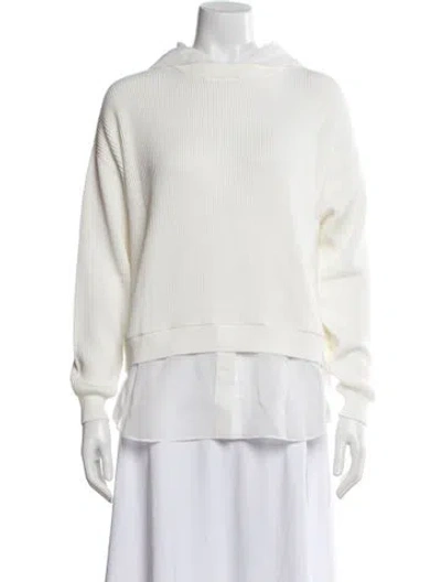Pre-owned Brunello Cucinelli Crew Neck Long Sleeve Sweatshirt W/ Tags In White
