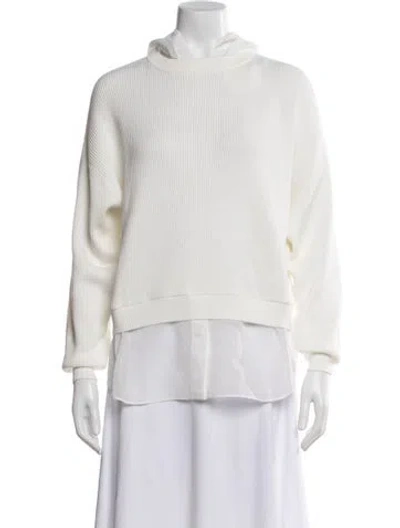 Pre-owned Brunello Cucinelli Crew Neck Long Sleeve Sweatshirt W/ Tags In White
