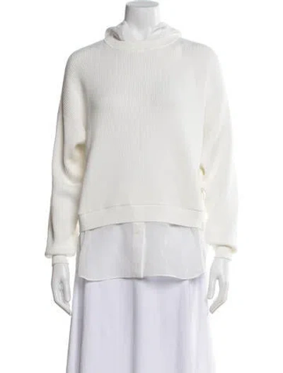 Pre-owned Brunello Cucinelli Crew Neck Long Sleeve Sweatshirt W/ Tags In White