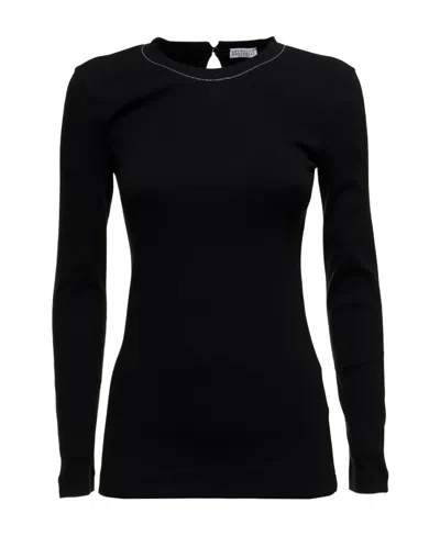 BRUNELLO CUCINELLI BRUNELLO CUCINELLI EMBELLISHED KNITTED JUMPER