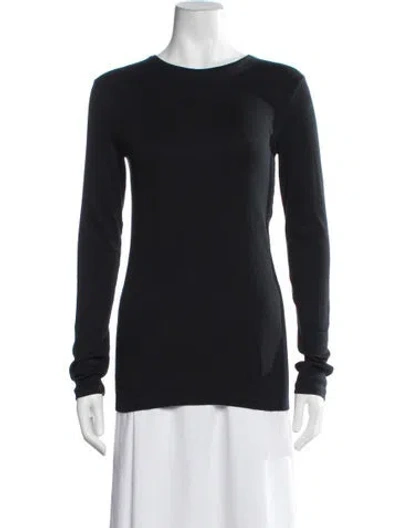 Pre-owned Brunello Cucinelli Crew Neck Long Sleeve Top In Black