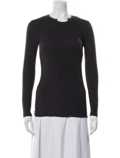 Pre-owned Brunello Cucinelli Crew Neck Long Sleeve Top In Blue