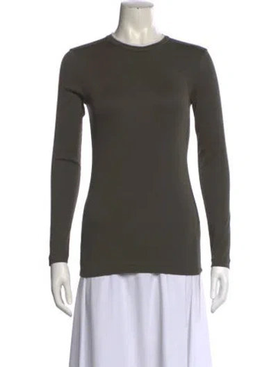 Pre-owned Brunello Cucinelli Crew Neck Long Sleeve Top In Green