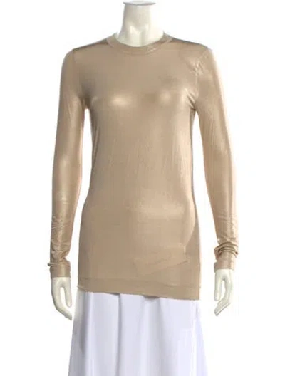 Pre-owned Brunello Cucinelli Crew Neck Long Sleeve Top In Neutral