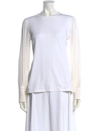 Pre-owned Brunello Cucinelli Crew Neck Long Sleeve Top In Neutral