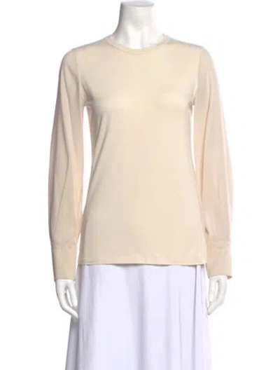 Pre-owned Brunello Cucinelli Crew Neck Long Sleeve Top In Neutral