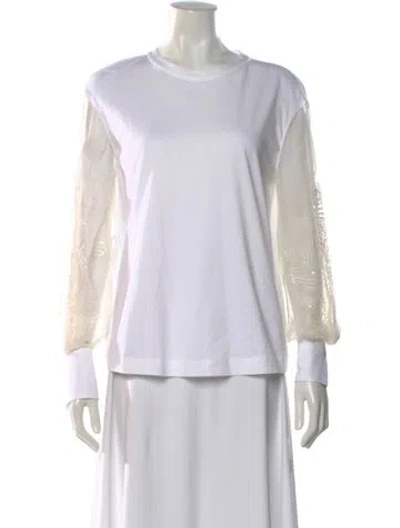 Pre-owned Brunello Cucinelli Crew Neck Long Sleeve Top In Neutral