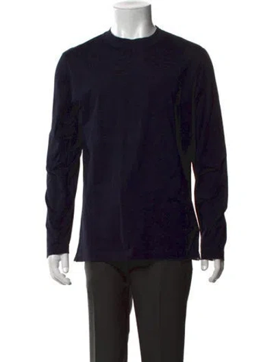 Pre-owned Brunello Cucinelli Crew Neck Long Sleeve T-shirt In Blue