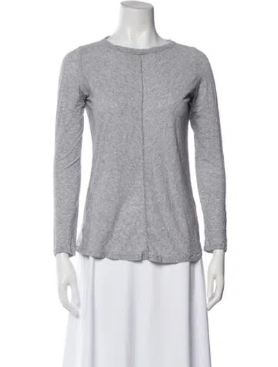 Pre-owned Brunello Cucinelli Crew Neck Long Sleeve T-shirt In Gray