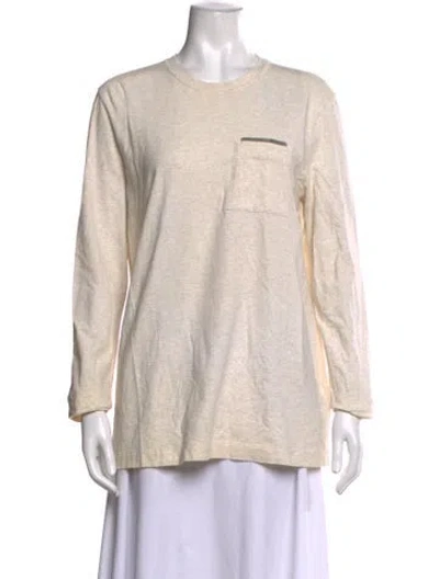 Pre-owned Brunello Cucinelli Crew Neck Long Sleeve T-shirt In Neutral