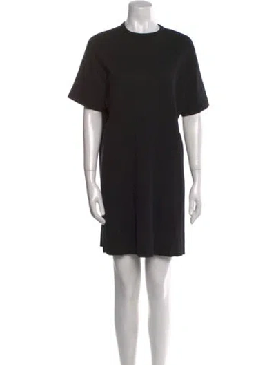 Pre-owned Brunello Cucinelli Crew Neck Mini Dress In Black