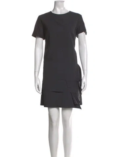 Pre-owned Brunello Cucinelli Crew Neck Mini Dress In Black