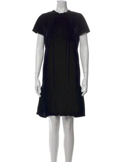 Pre-owned Brunello Cucinelli Crew Neck Mini Dress In Black